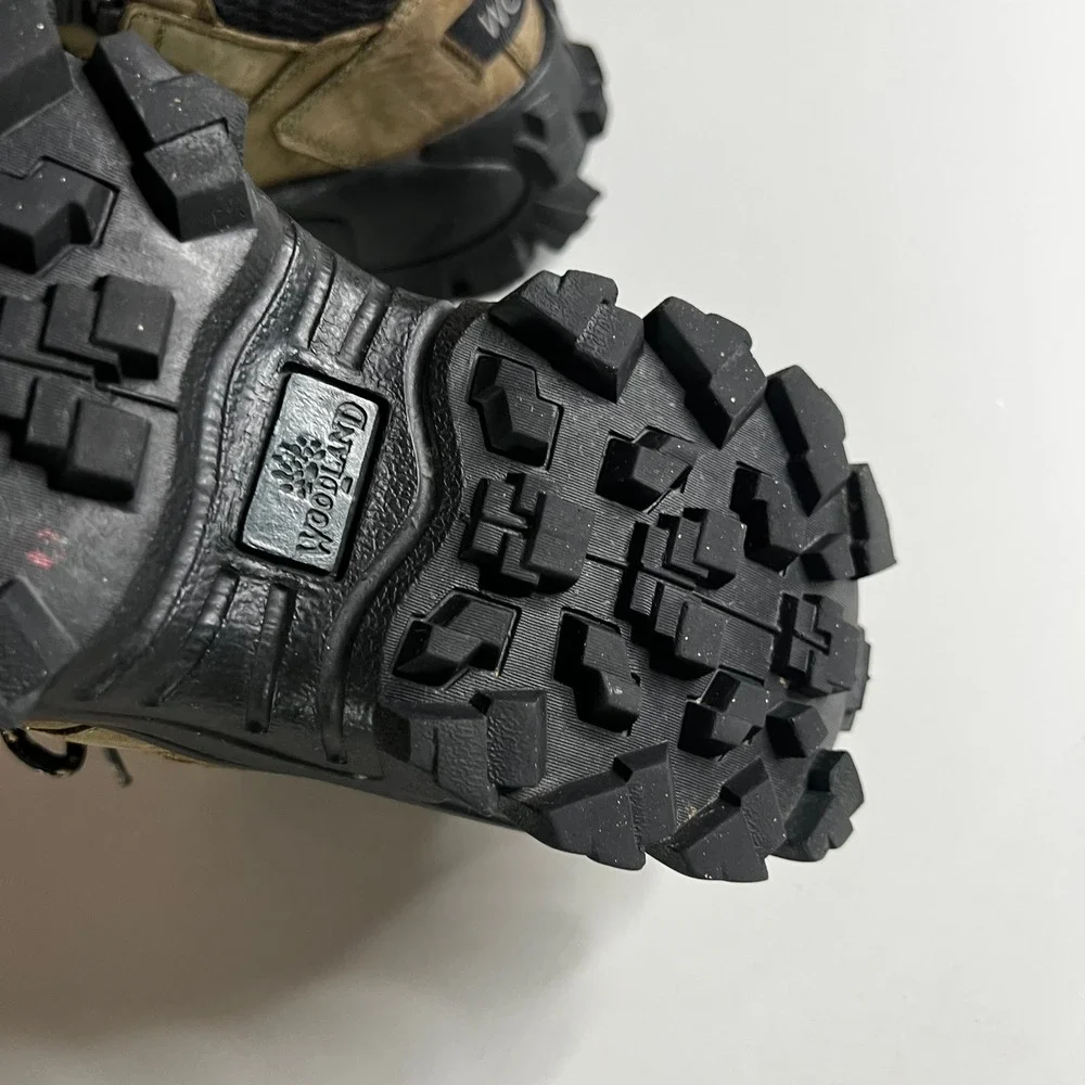 Woodland U-TREK Urban Trekking Boots Khaki Black Leather Chunky Hiking Shoes 40‎